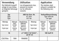 Bastuck High performance catalyst with ECE approval - VW...