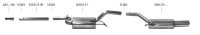 Bastuck Rear silencer with double tailpipes 2 x Ø 76 mm, 20° cut - Skoda Octavia 1Z (+Estate) / VW Golf 6 Variant / Jetta 1KM (w/o Turbo)