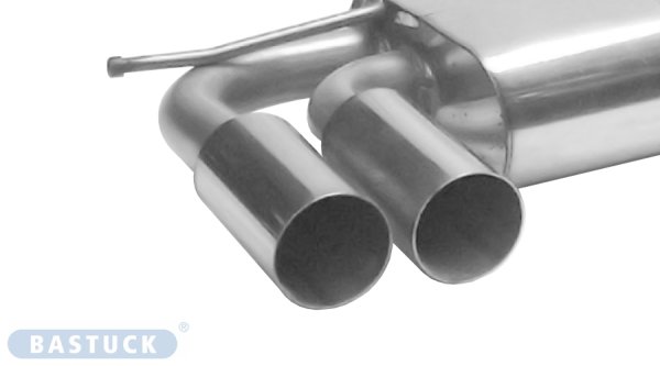 Bastuck Rear silencer with double tailpipes 2 x Ø 76 mm - VW Golf 5 (incl. 5 Plus Diesel + 1,6l FSI 75 KW)