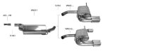 Bastuck Rear silencer with double tailpipes 2 x Ø 76 mm - VW Golf 5 (incl. 5 Plus Diesel + 1,6l FSI 75 KW)