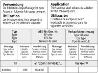 Bastuck Ersatzrohr für Vorschalldämpfer - Audi A3/S3 8P (Sportback) 2.0T Quattro / Audi TT 8J 3.2 V6 / VW Golf 5 R32