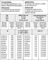 Bastuck Tube replacing front silencer - Audi A3 8L (w/o Quattro) / 99-05 Seat Leon/Toledo 1M / Skoda Octavia (+RS) / VW Beetle / Bora / Golf 4 (+ Variant / w/o GTI anniversary model)