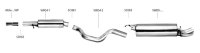 Bastuck Rear silencer with double tailpipes 2 x Ø 76 mm - 99-04 Seat Toledo 1M / VW Bora + Golf 4 Variant