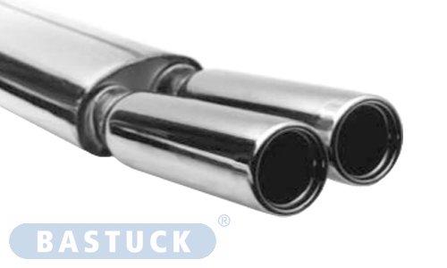 Bastuck Rear silencer with double tailpipes 2 x Ø 76 mm - VW Golf 3 (w/o Synchro)