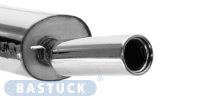 Bastuck Rear silencer with single tailpipe 1 x Ø 90 mm - 84+ VW Golf 1 Cabrio / 81-92 VW Scirocco 2