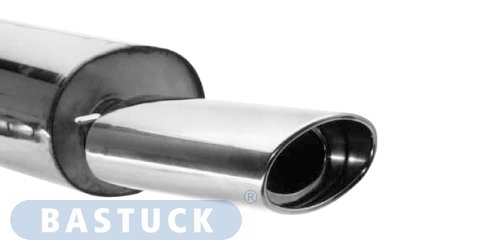 Bastuck Rear silencer with single tailpipe oval 153 x 95 mm - 79-84 VW Golf 1 (+Cabrio) / 74-81 VW Scirocco 1