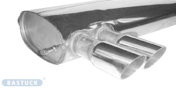 Bastuck Endschalldämpfer querliegend mit Doppel-Endrohr 2 x Ø 76 mm - VW Bora 4-Motion