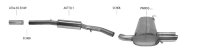 Bastuck Rear silencer transverse with double tailpipes 2 x Ø 76 mm - VW Bora 4-Motion