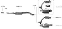 Bastuck Endschalldämpfer Paar mit 2x Ausgang Ø 57 mm LH+RH für R-Line-Heckschürze mit offener Blende, mit Klappensteuerung - 17+ VW Arteon 3H TSI / 15+ VW Passat B8 TSI FWD/4Motion