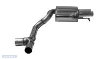 Bastuck Rear silencer with 2x tailpipes Ø 57 mm RH for series rear apron - 17+ VW Arteon 3H TSI / 15+ VW Passat B8 TSI FWD/4Motion