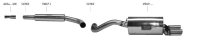 Bastuck Rear silencer with double tailpipes 2 x Ø...