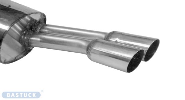 Bastuck Rear silencer with double tailpipes 2 x Ø 63 mm (Center exit) - Seat Arosa / VW Lupo