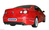 Bastuck Rear silencer with single tailpipes 1 x Ø 100 mm cut 30° (RACE-Look) RH exit - VW Passat 3C 3.2 V6 + R36 / 3CC 3.6 V6