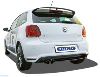 Bastuck Endschalldämpfer mit Doppel-Endrohr 2 x Ø 76 mm 20° schräg geschnitten - VW Polo 6C (+ GTI) / Polo 6R WRC