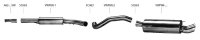 Bastuck Front silencer - 93-02 Seat Ibiza 6K (+ Cupra Turbo) / 94-01 VW Polo 6N