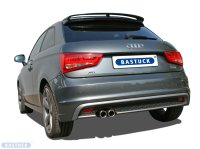 Bastuck Rear silencer with double tailpipes 2 x Ø 76 mm with inward curl - Audi A1 8X 1.2/1.4 Turbo/Diesel / 09+ VW Polo 6R 1,2(T)/1.4(T)/1.6 (+ GTI)