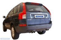 Bastuck Rear silencer with double tailpipes 2 x Ø 76 mm LH + RH, with inward curl, cut 20° - Volvo XC90 6/8-Cylinder N/A+Turbo