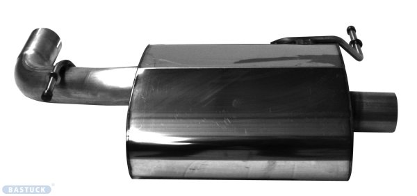 Bastuck Rear silencer LH with 1x exit tailpipe Ø 63 mm for original rear valance exit - Skoda Octavia 5E RS (+TDI)