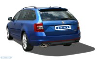 Bastuck Rear silencer LH with 1x exit tailpipe Ø 63 mm for original rear valance exit - Skoda Octavia 5E RS (+TDI)