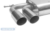 Bastuck Rear silencer with double tailpipes 2 x Ø 76 mm cut 20° - Seat Altea 5P / Leon 1P