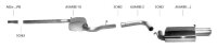 Bastuck Front silencer Rear silencer LH (+RH) - 00-08 Audi A4 B6/B7 4-Cylinder 2WD incl. Turbo Saloon/Estate (8E)/Convertible (8H) rear silencer LH + RH / Seat Exeo (4-Cylinder / w/o 2.0 Turbo)