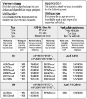 Bastuck Tube replacing front silencer Rear silencer LH (+RH) - 00-08 Audi A4 B6/B7 4-Cylinder 2WD incl. Turbo Saloon/Estate (8E)/Convertible (8H) rear silencer LH + RH / Seat Exeo (4-Cylinder / w/o 2.0 Turbo)