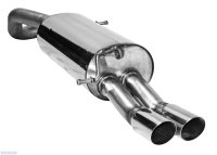 Bastuck Rear silencer with double tailpipes 2 x Ø 70 mm cut 20° - 08+ Seat Ibiza 6J 1,2/1.4/1.6 (w/o Cupra Turbo 132 KW)