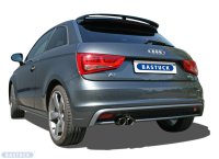 Bastuck Rear silencer with double tailpipes 2 x Ø 70 mm cut 20° - 08+ Seat Ibiza 6J 1,2/1.4/1.6 (w/o Cupra Turbo 132 KW)