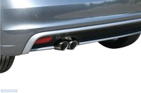 Bastuck Rear silencer with double tailpipes 2 x Ø 70 mm cut 20° - 08+ Seat Ibiza 6J 1,2/1.4/1.6 (w/o Cupra Turbo 132 KW)