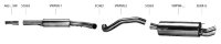 Bastuck Link pipe for mounting the rear silencer alone - 93-02 Seat Ibiza 6K (+ Cupra Turbo)