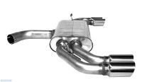 Bastuck Rear silencer with double tailpipe, LH + RH, 2 x Ø 76 mm, cut 20° - Seat Leon 5F Cupra R