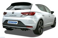 Bastuck Rear silencer with double tailpipe, LH + RH, 2 x Ø 76 mm, cut 20° - Seat Leon 5F Cupra R