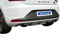 Bastuck Rear silencer with single tailpipe, LH + RH, 1 x oval 130 x 70 mm, with inward curl - Seat Leon 5F Cupra R