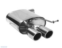 Bastuck Rear silencer with double tailpipes, cut 20°,...