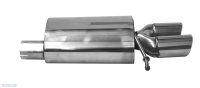 Bastuck Rear silencer with double tailpipes, cut 20°,...