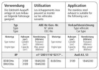 Bastuck Ersatzrohr für Vorschalldämpfer - Audi A3 8P (Sportback) 3.2 Quattro 3-Türer