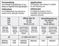 Bastuck Tube replacing front silencer - Audi A3 8P (Sportback) 3.2 Quattro 3-Door