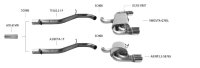 Bastuck Endschalldämpfer mit Doppel-Endrohr 2 x Ø 76 mm, 20° schräg geschnitten - Audi A3/S3 8P Sportback 2.0T/3.2 Quattro