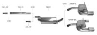 Bastuck Rear silencer with double tailpipes 2 x Ø...