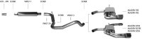 Bastuck Rear silencer with double tailpipe LH, 2 x...