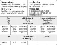 Bastuck Endschalldämpfer mit Doppel-Endrohr LH, 2 x Ø 76 mm, 20° schräg - Audi A3 8V 3-Türer/Sportback