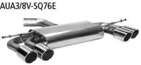 Bastuck Rear silencer with double tailpipe, LH + RH, 2 x...