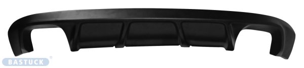 Bastuck Rear valance insert with cutout for 2x double tailpipes black matt, can be painted - Audi A3 8V 3-Door/Sportback