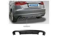 Bastuck Rear valance insert with cutout for 2x double tailpipes black matt, can be painted - Audi A3 8V 3-Door/Sportback