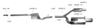 Bastuck Rear silencer LH with single tailpipe 1 x...