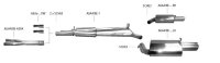 Bastuck Front silencer - 00-08 Audi A4/S4 B6/B7 6/8-Cylinder Quattro Saloon/Estate (8E) / Convertible (8H)