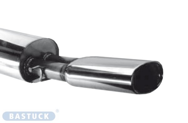 Bastuck Rear silencer with single tailpipe oval 153 x 95 mm - 94-00 Audi A4 B5 (+Estate / w/o Quattro)