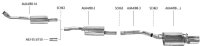 Bastuck Central silencer - 08+ Audi A4/A5 B8 4-Cylinder Petrol Turbo 1/2 rear silencer LH+RH (w/o A5 B8 Sportback)