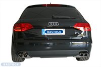 Bastuck Rear silencer with double tailpipes, cut 20°, with inward curl LH 2 x Ø 76 mm - 08+ Audi A4/A5/S4/S5 B8