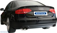 Bastuck Rear silencer with double tailpipes, cut 20° RH 2 x Ø 76 mm - 08+ Audi A4/A5/S4/S5 B8